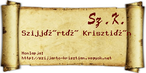 Szijjártó Krisztián névjegykártya