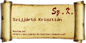 Szijjártó Krisztián névjegykártya