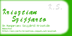krisztian szijjarto business card